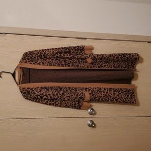 Torrid 00 Leopard Sweater Duster